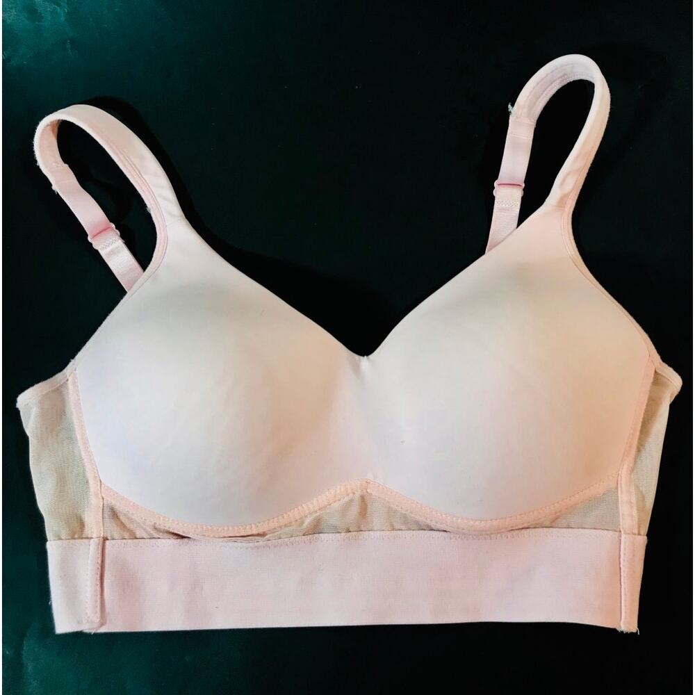 Rhonda Shear Pink Cross Sports Bra Size M